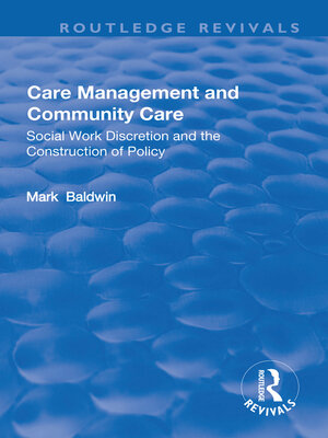 cover image of Care Management and Community Care